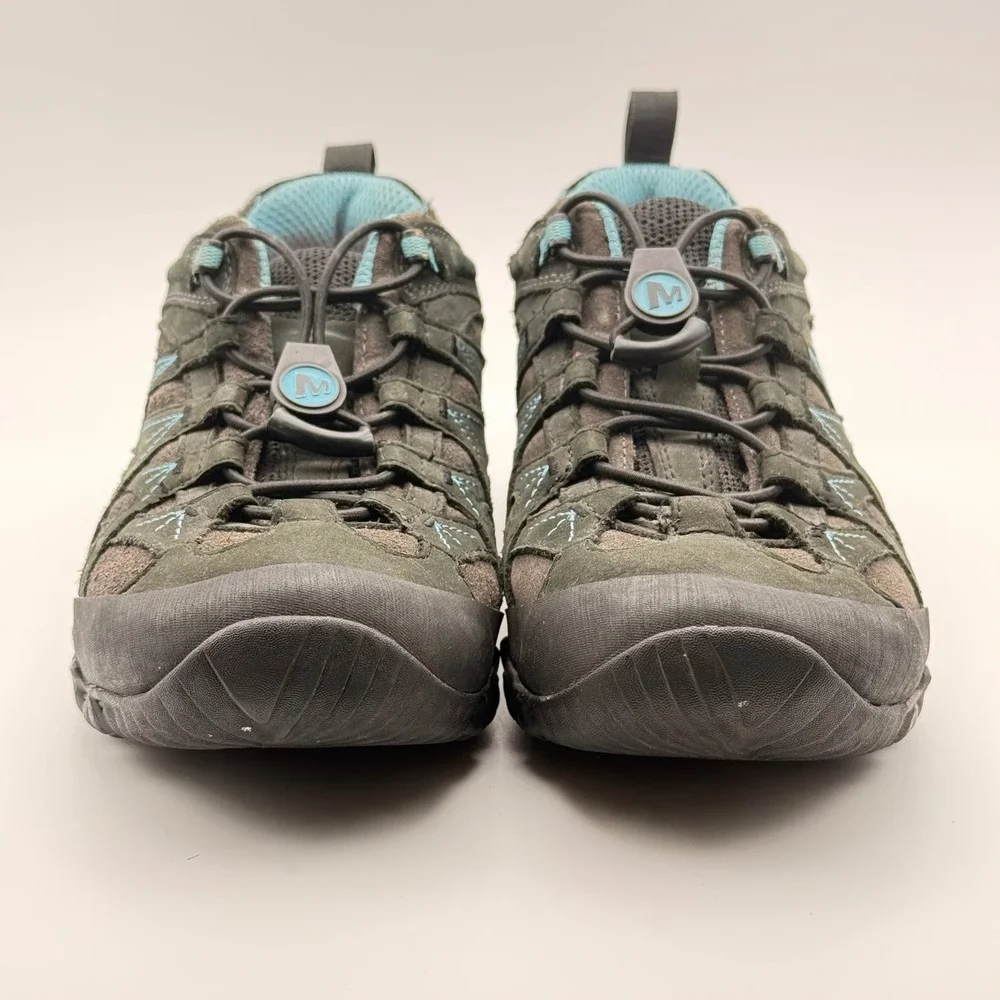 Merrell Women's Brown and Light Blue Athletic Trail Shoes
